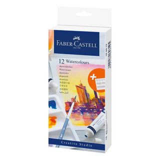 Watercolour, cardboard wallet of 12, incl. mixing palette Faber-Castell vdiue2-zt.myshopify.com