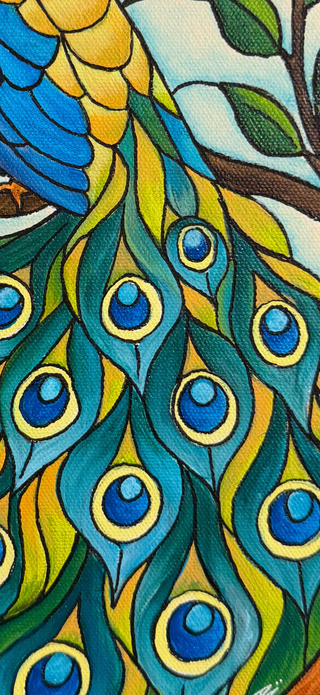 Acrylic Workshop - Stained Glass Peacock