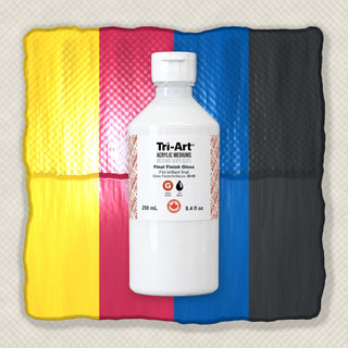 Tri-Art Final Finish Gloss acrylic medium in 250ml white bottle with label