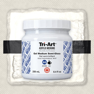 Pot de 250 ml de Gel Medium Semi Gloss Tri-Art pour peinture acrylique