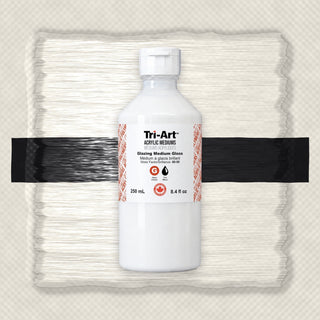 Médium de glacis acrylique Tri-Art brillant, flacon blanc 250ml