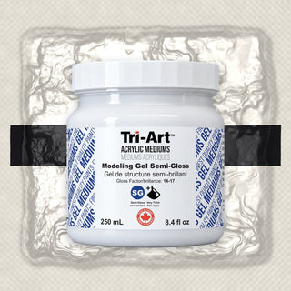 Gel de modelage Tri-Art semi-brillant, médium acrylique en pot de 250 ml