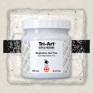 Médium acrylique Tri-Art Nepheline Gel Fine en pot de 250ml avec texture épaisse visible
