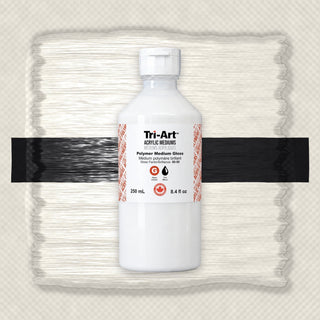 Médium brillant Tri-Art pour acrylique, en bouteille blanche de 250 ml