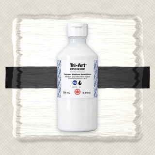 Bouteille de moyen acrylique Tri-Art Semi Gloss 250ml avec étiquette