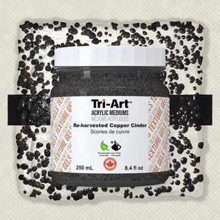 Médium acrylique Tri-Art Re-harvested Copper Cinder en pot de 250 ml à texture écaillée