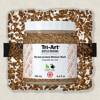 Médium acrylique Tri-Art à coquilles de noix revalorisées, pot de 250 ml