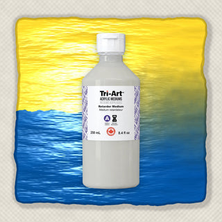 Médium retardateur acrylique Tri-Art dans un flacon blanc de 250 ml avec étiquette