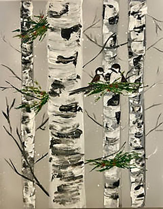 Acrylic Workshop Chickadees - Sat Oct. 17 - 2-5pm